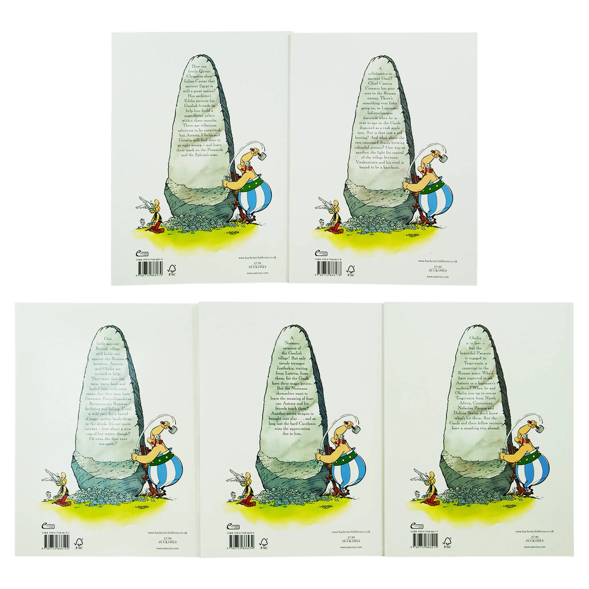Asterix Series 2 (Book 6-10) by Goscinny & Uderzo: 5 Books Collection Set - Ages 6-11 - Paperback