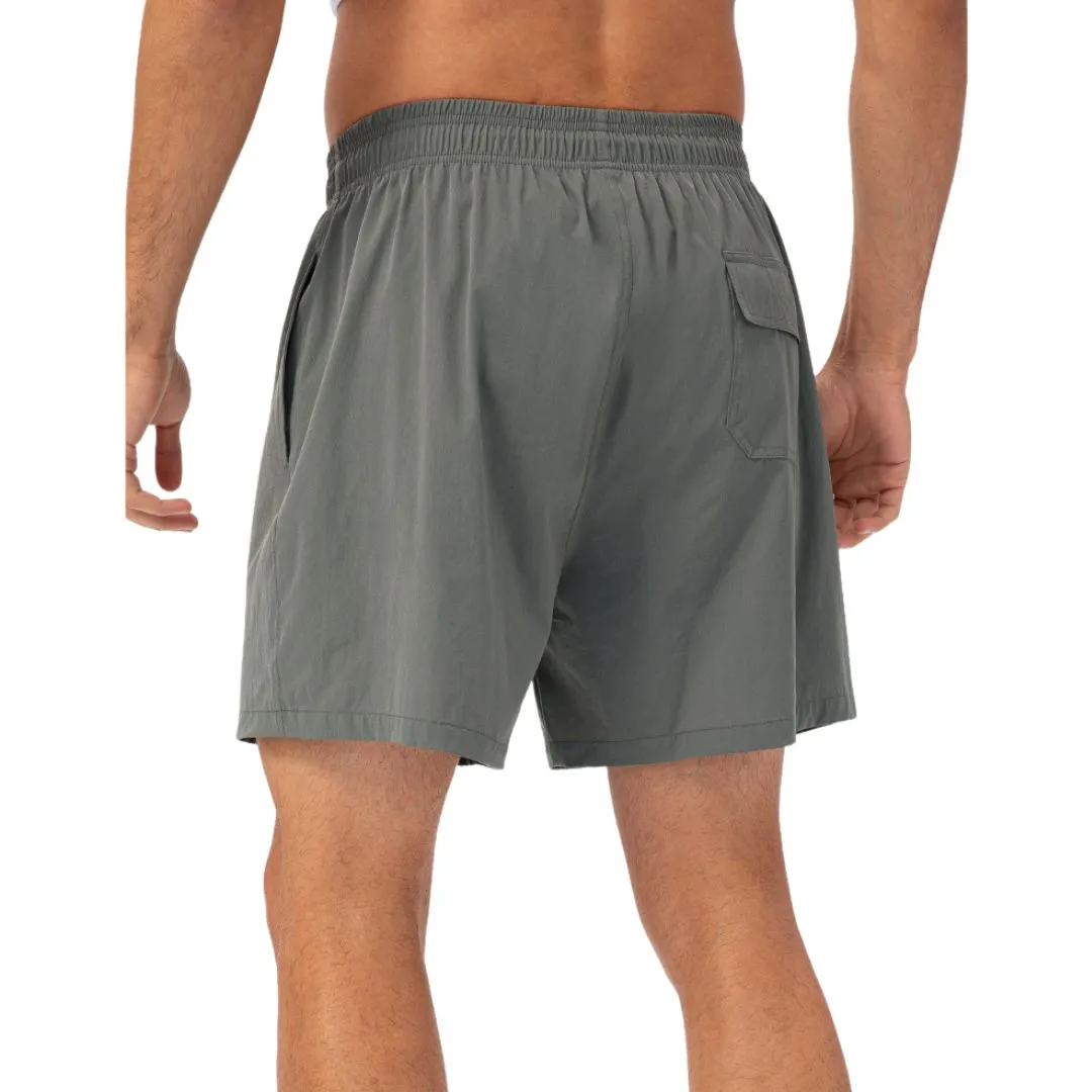 Black easy care material padel shorts for men