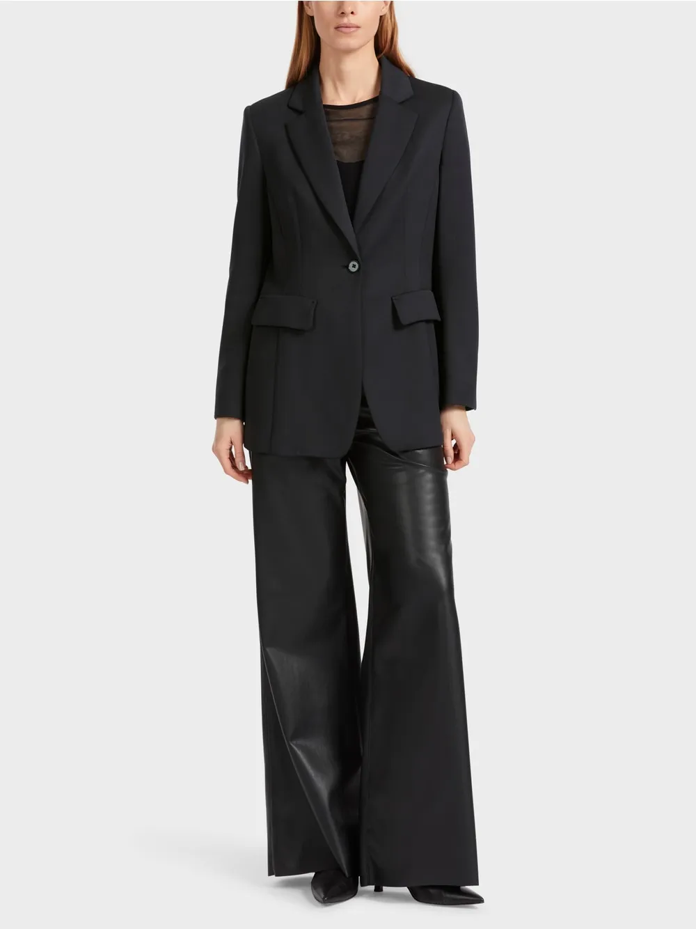 black feminine blazer