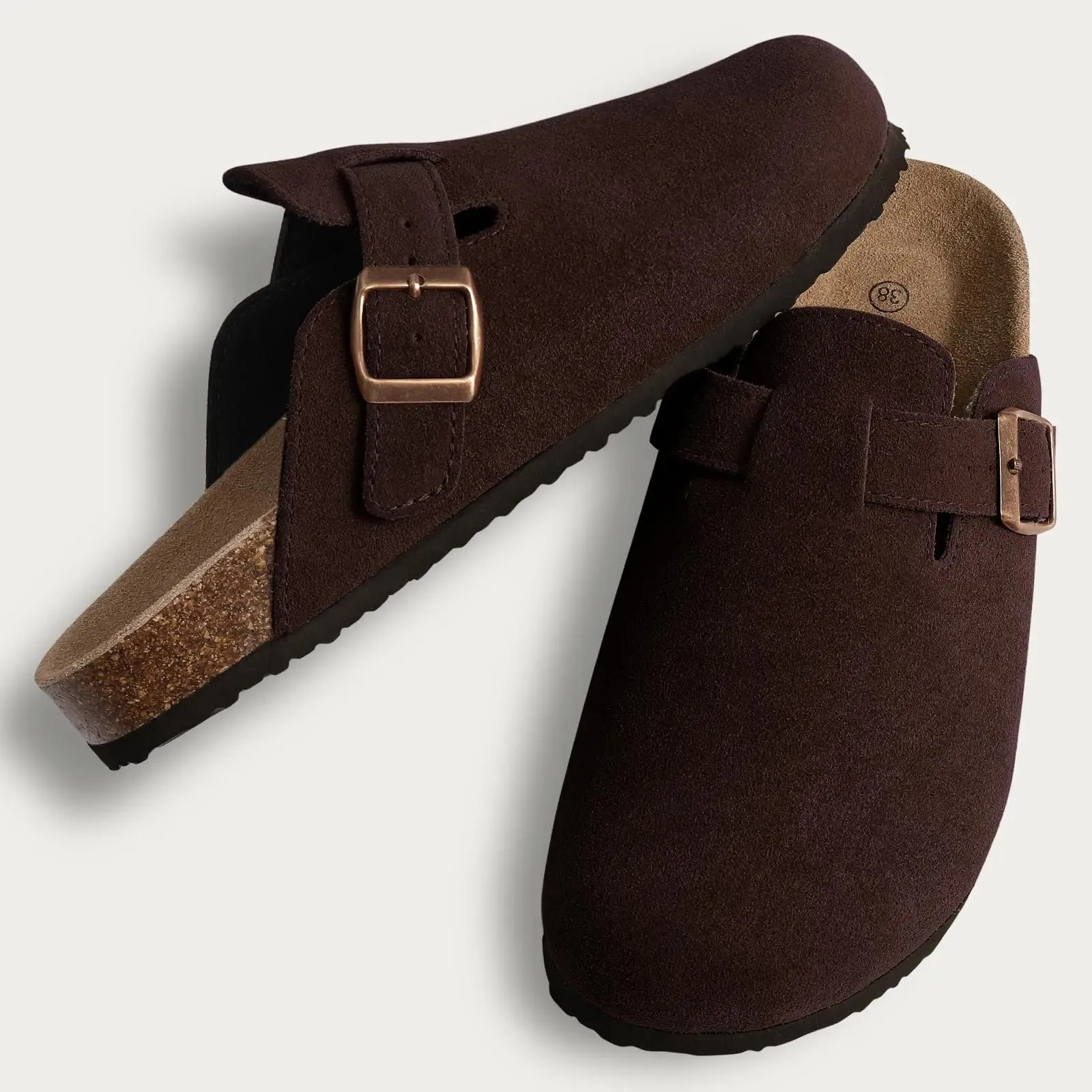 Comfort Suede and Cork Clogs
