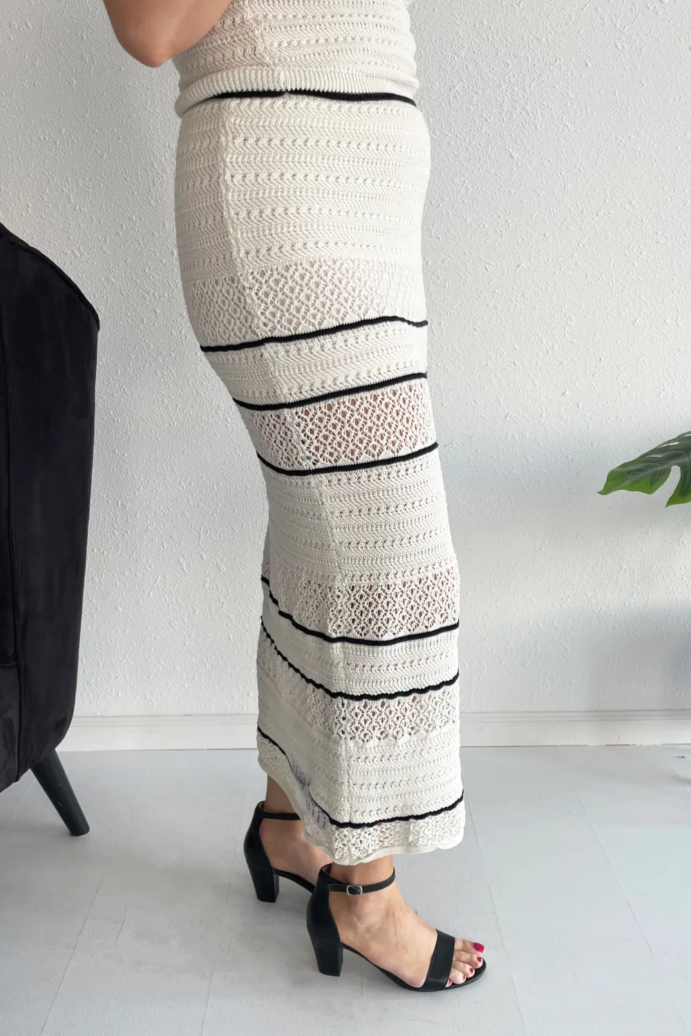 Crochet Trimmed Maxi Skirt
