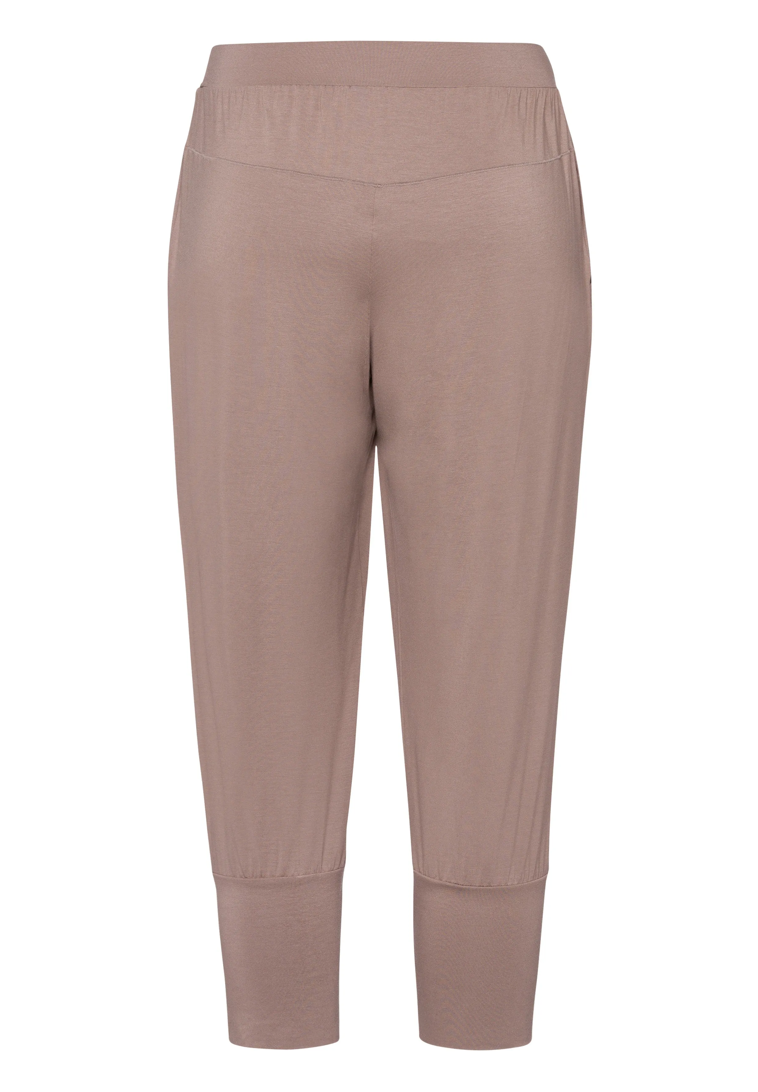 Hanro Yoga Pant Cropped Trousers in Taupe Grey
