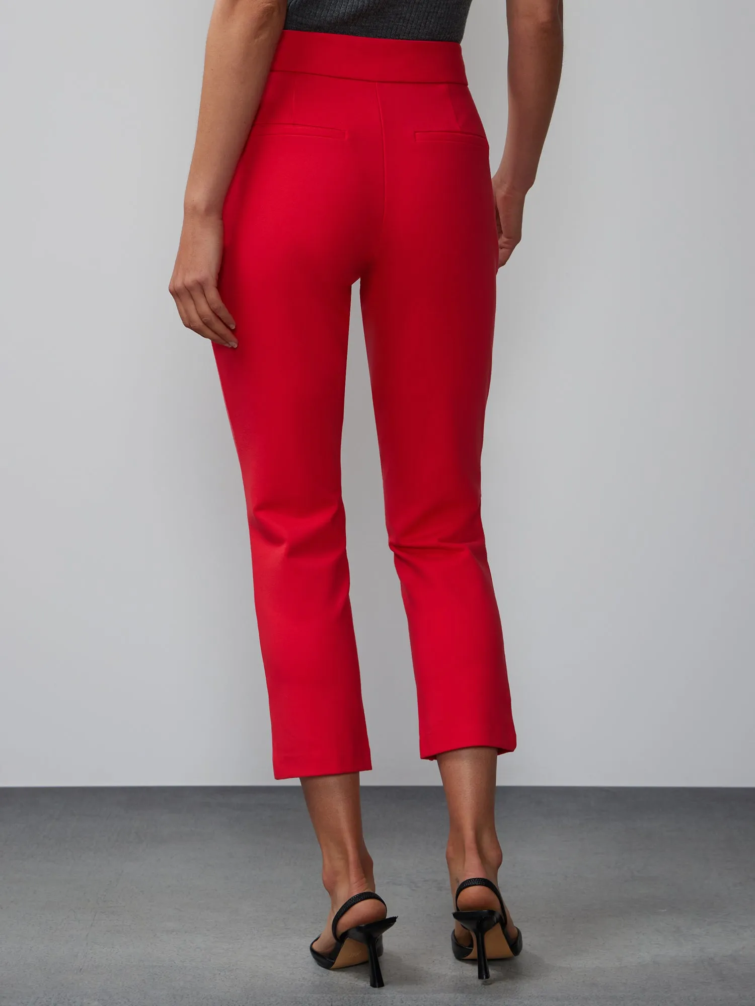 High Rise Cropped Tapered Pant