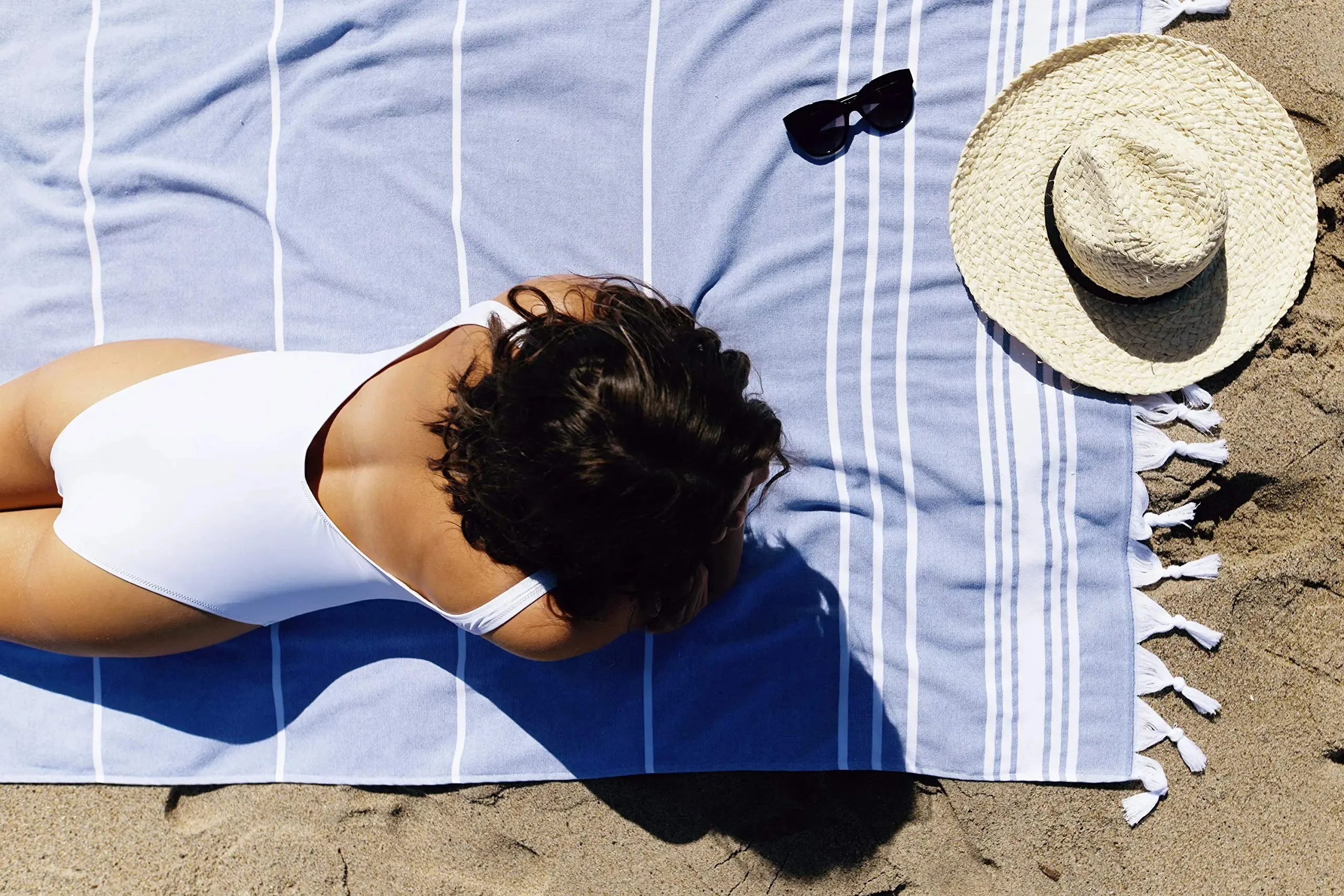 Hooded Turkish Beach Towel Poncho