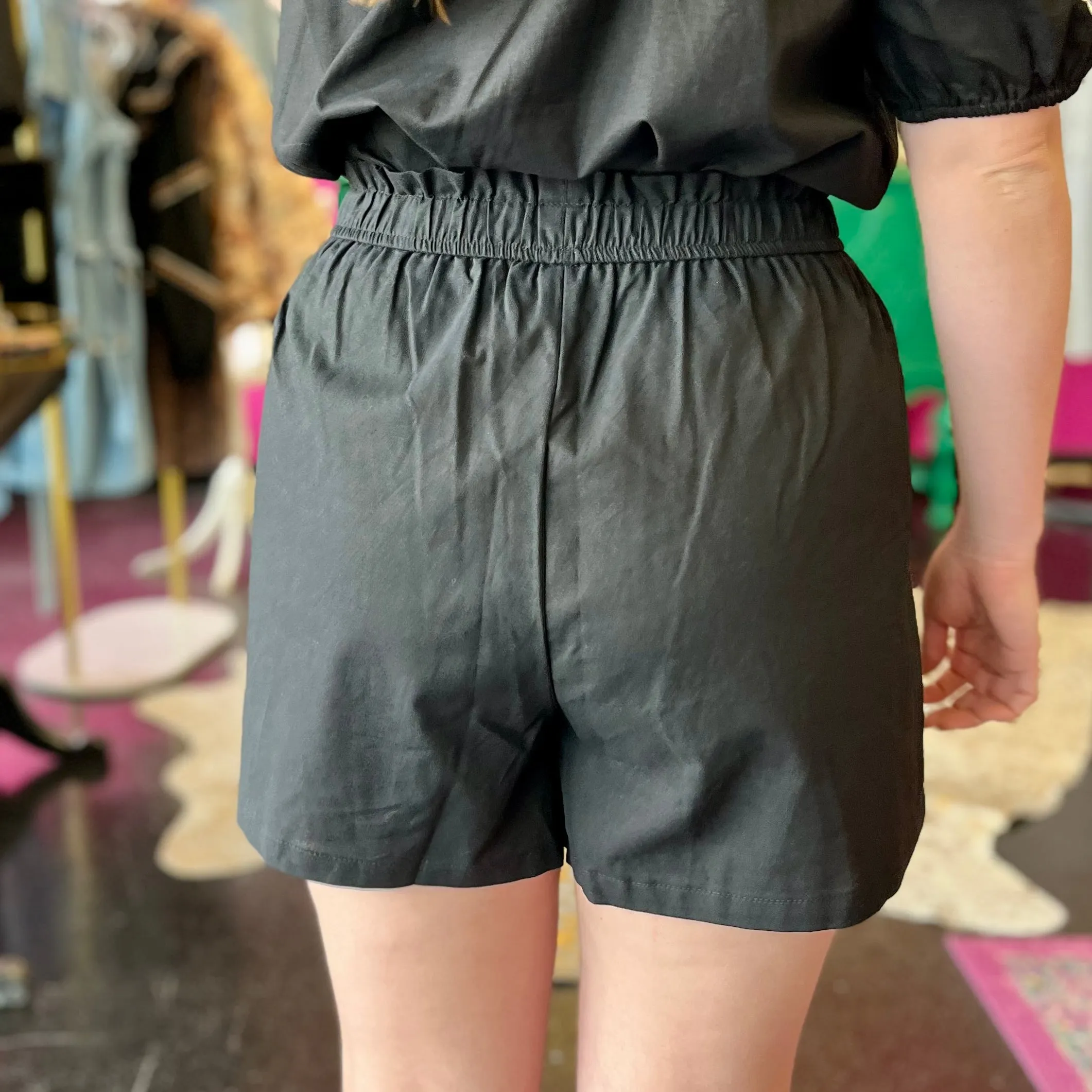 Humphrey Black  & White Embroidery Shorts