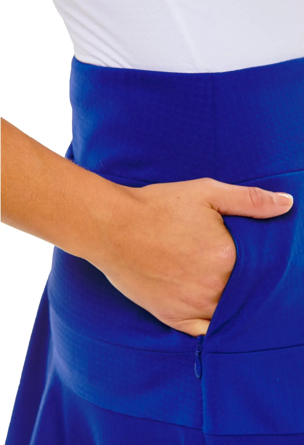 IBKUL Solid Flounce Skort - Navy