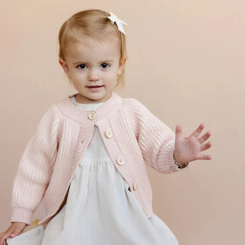 Pink Brioche Cardigan