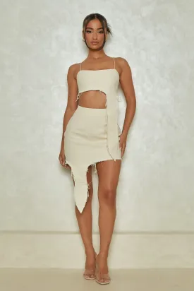 The raw hem set- Stone