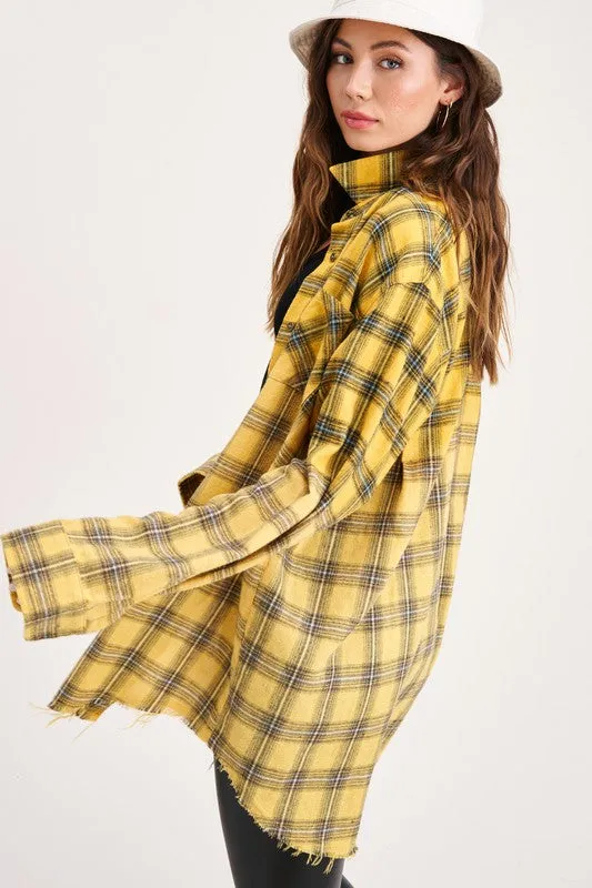 TWO-TONE BUTTON UP SHIRT